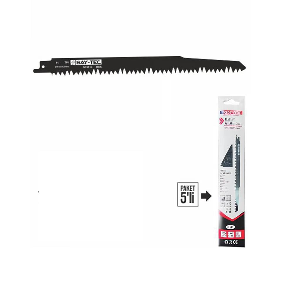 Bay-tec Ahşap Tilki Kuyruğu Testere Bıçağı S1531-L 5'li Paket resmi