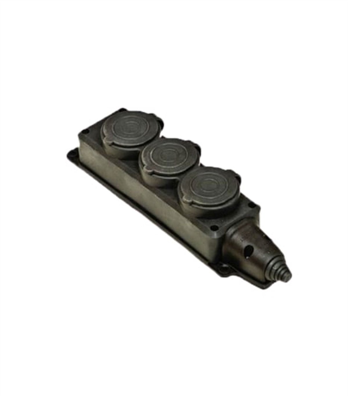 Monofaze Kapaklı Kauçuk 3 Lü Grup Priz resmi