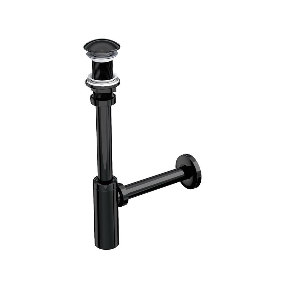 Moon Pop Up Ayarlanabilen Lavabo Sifonu Taşma Deliksiz Parlak Siyah 250 Mm 220437 resmi