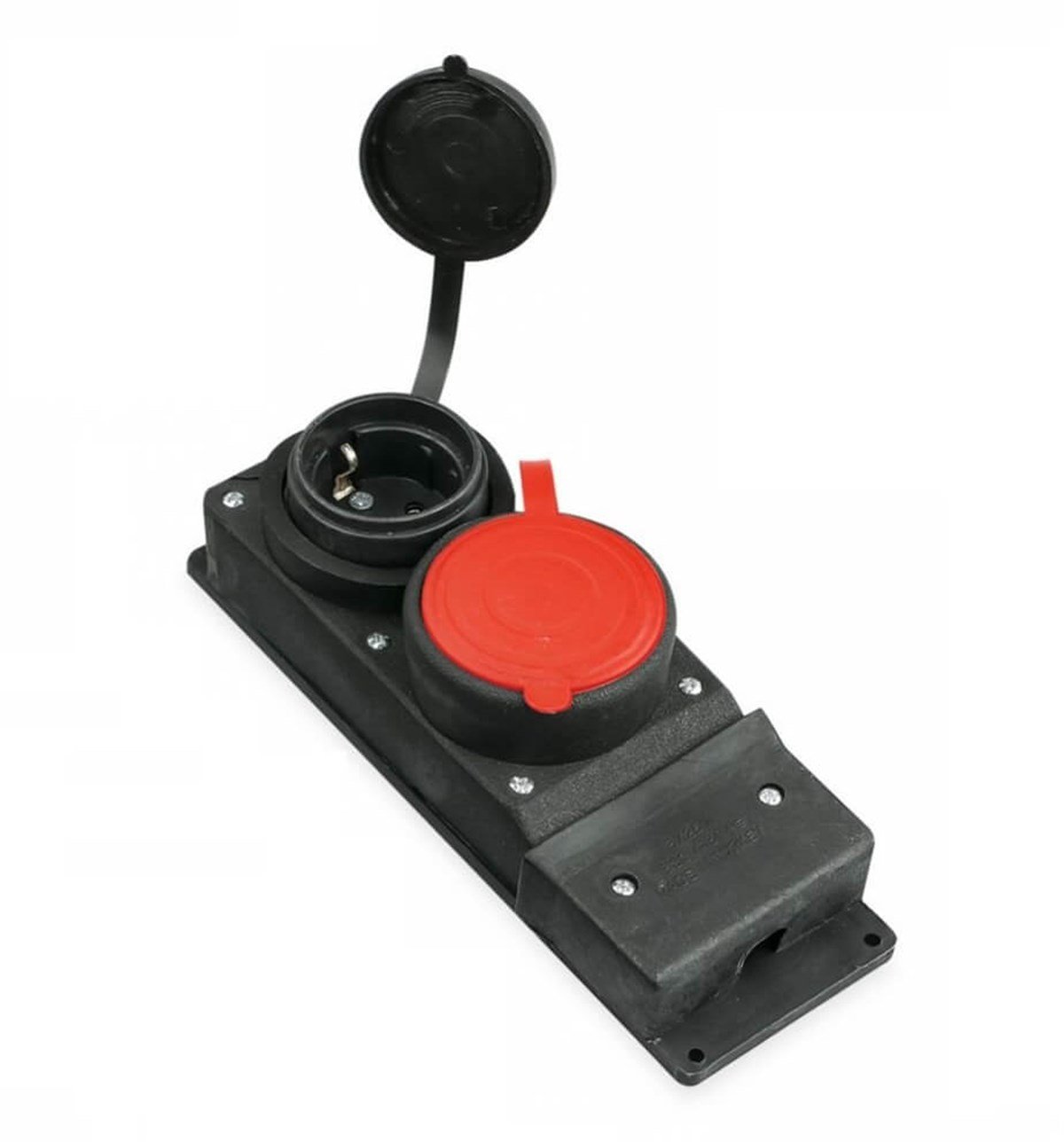 Trifaze Kapaklı Kauçuk 2'li Grup Priz 3x25ah 380v resmi