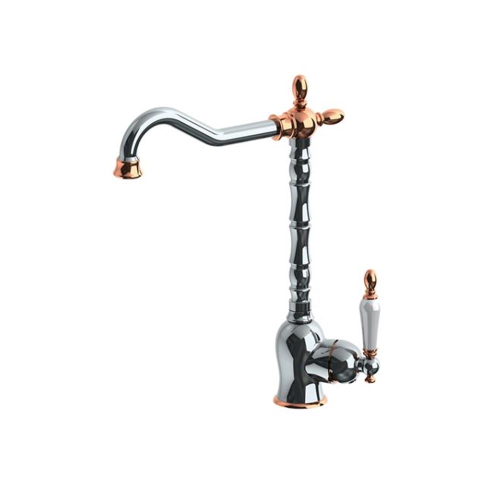 GPD Retro Tek Gövde Eviye Bataryası Krom-rose Gold Mte180-k-r resmi