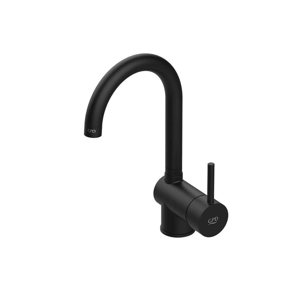 GPD Espina Tek Gövde Lavabo Bataryası Siyah Mtl70-s resmi