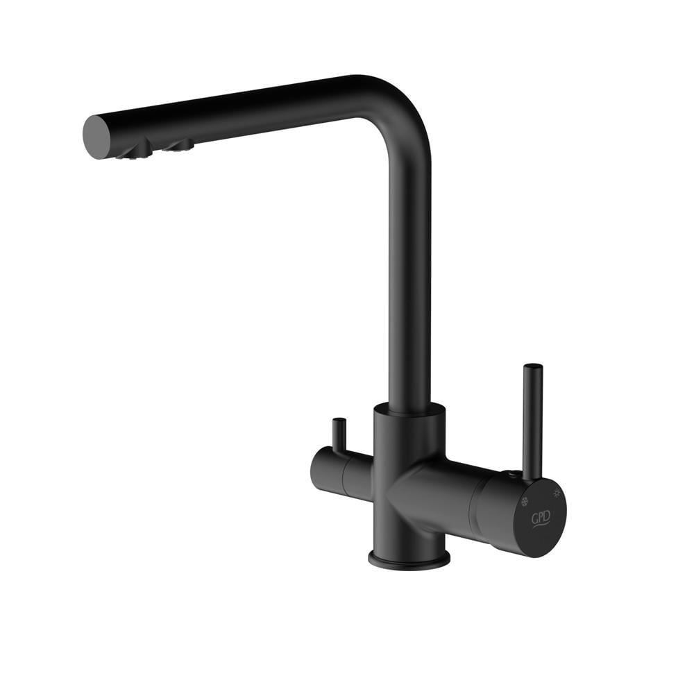 GPD Espina Arıtma Çıkışlı Eviye Bataryası Siyah Mar71-s resmi