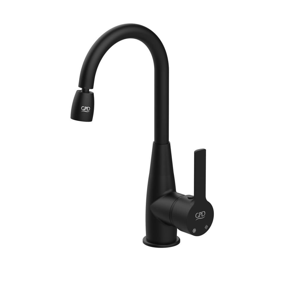 GPD Solus Tek Gövde Lavabo Bataryası Siyah Mtl55-s resmi