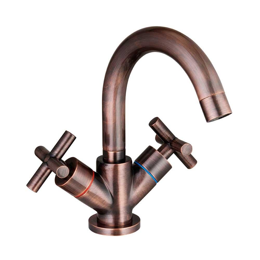 GPD Nino Döner Borulu Lavabo Bataryası Bakır Oksit Dlb05-b resmi