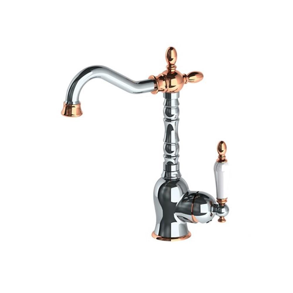 GPD Retro Tek Gövde Lavabo Bataryası  krom-rose Gold Mtl180-k-r resmi