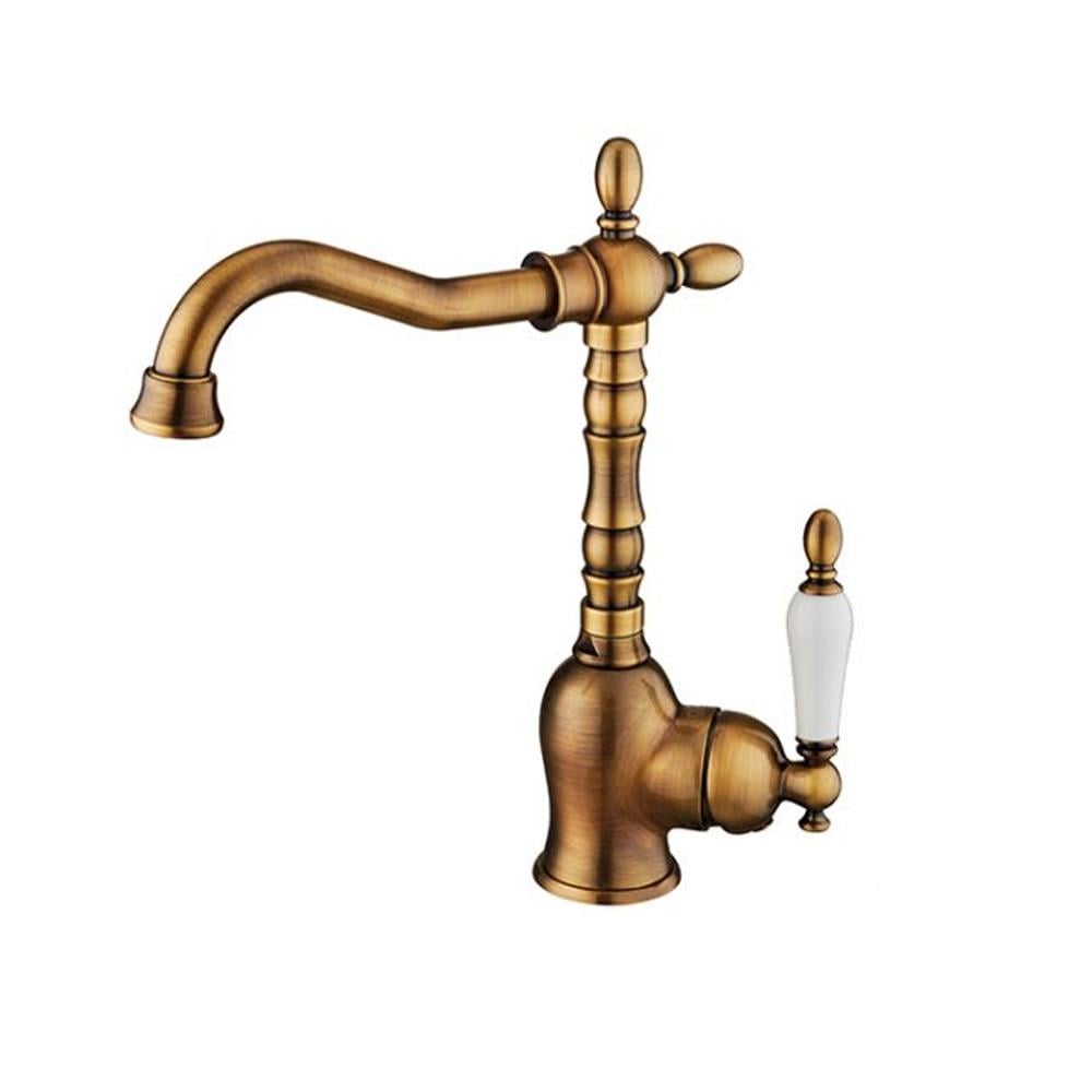 GPD Retro Tek Gövde Lavabo Bataryası  sarı Antik Eskitme Mtl180-so resmi