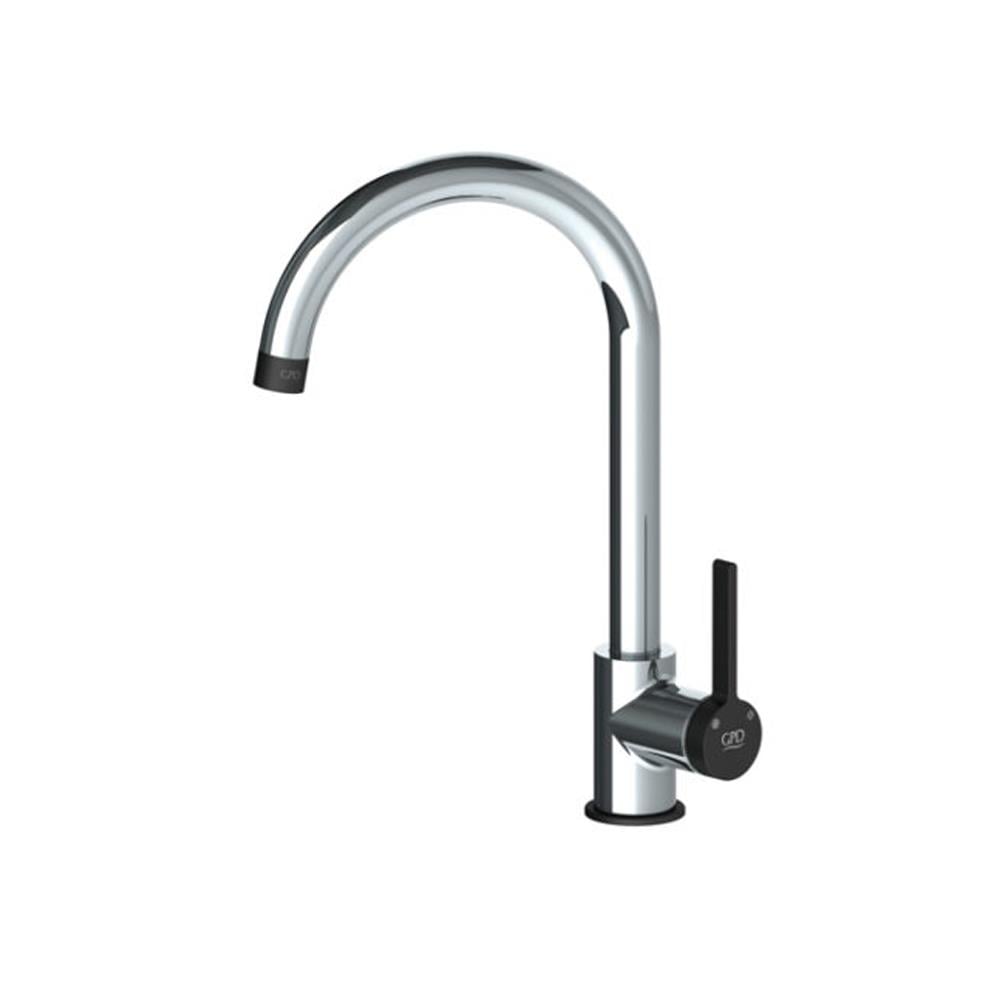 GPD Gildo Tek Gövde Eviye Bataryası Krom-siyah Mte165-k-s resmi