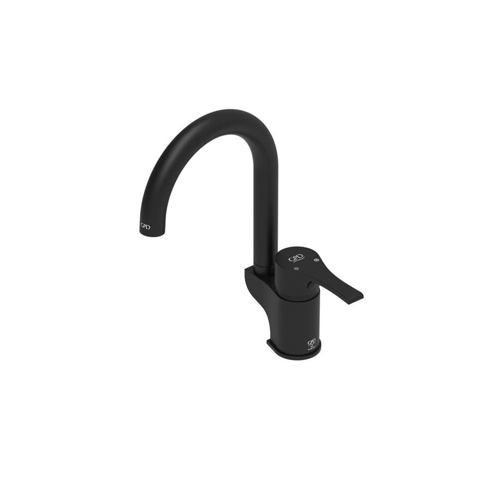 GPD Atros Tek Gövde Lavabo Bataryası Siyah Mtl65-s resmi