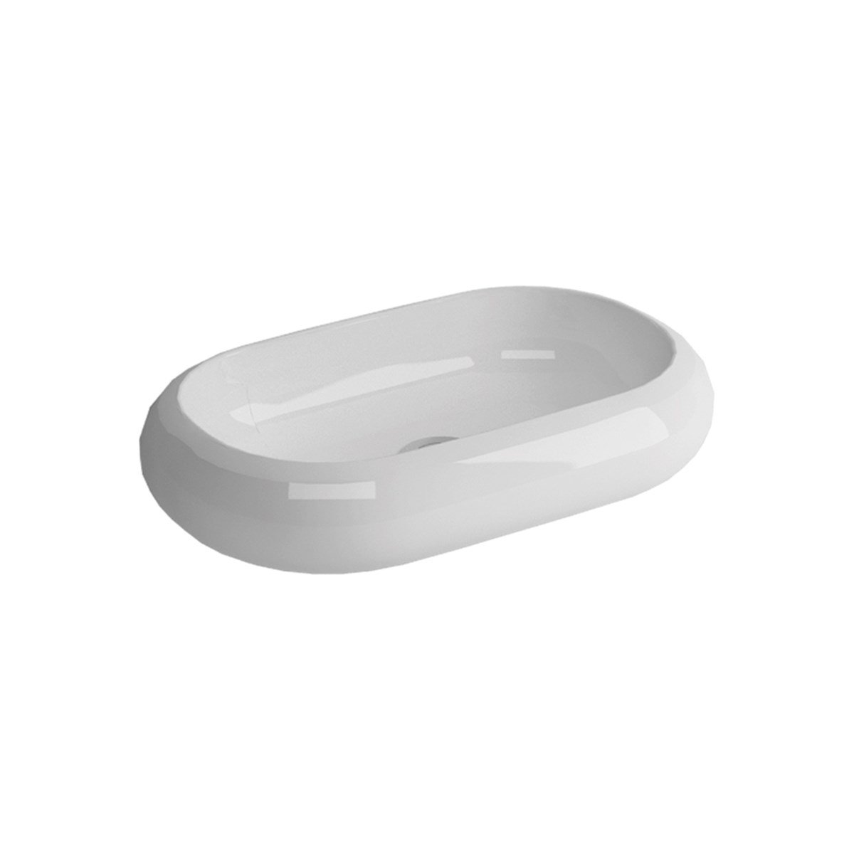 Newarc Tezgah Üstü Elips Lavabo 66X45X11Cm 5026 resmi