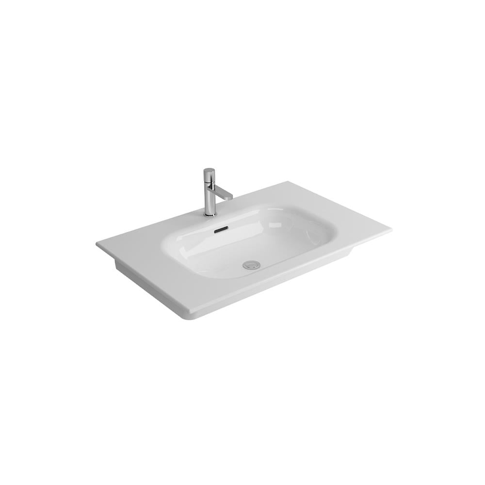 Newarc Etajerli Lavabo Naturel 80X46X1,4Cm 504080 resmi
