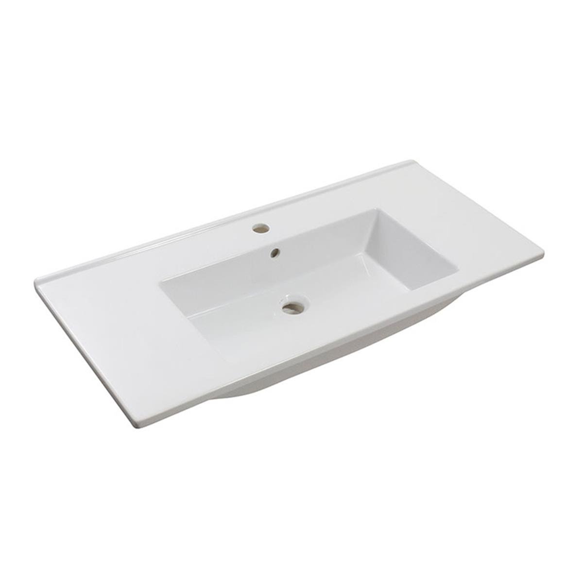 Newarc Etajerli Lavabo Silver Slim 100X45X2,5Cm 501100 resmi