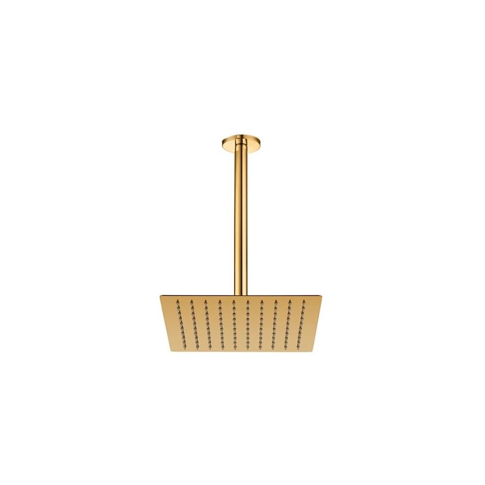 GPD Ankastre Duş Başlığı Tavandan 25x25 Cm Altın Ads19-a resmi