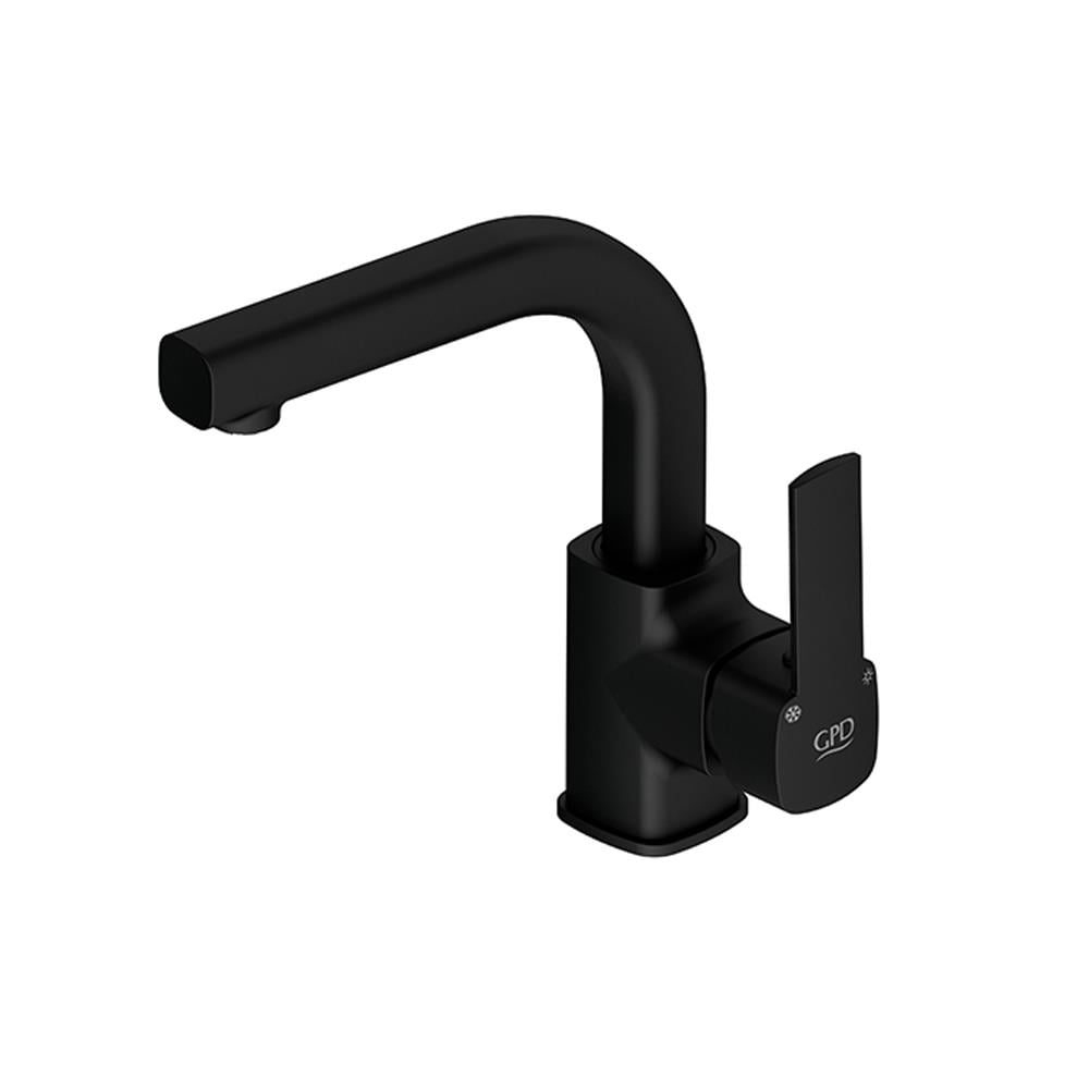 GPD Pedra Tek Gövde Lavabo Bataryası Siyah Mtl160-s resmi