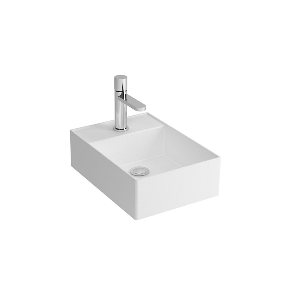 Newarc Tezgah Üstü Minline Lavabo 32,5X45X14Cm 508035 resmi