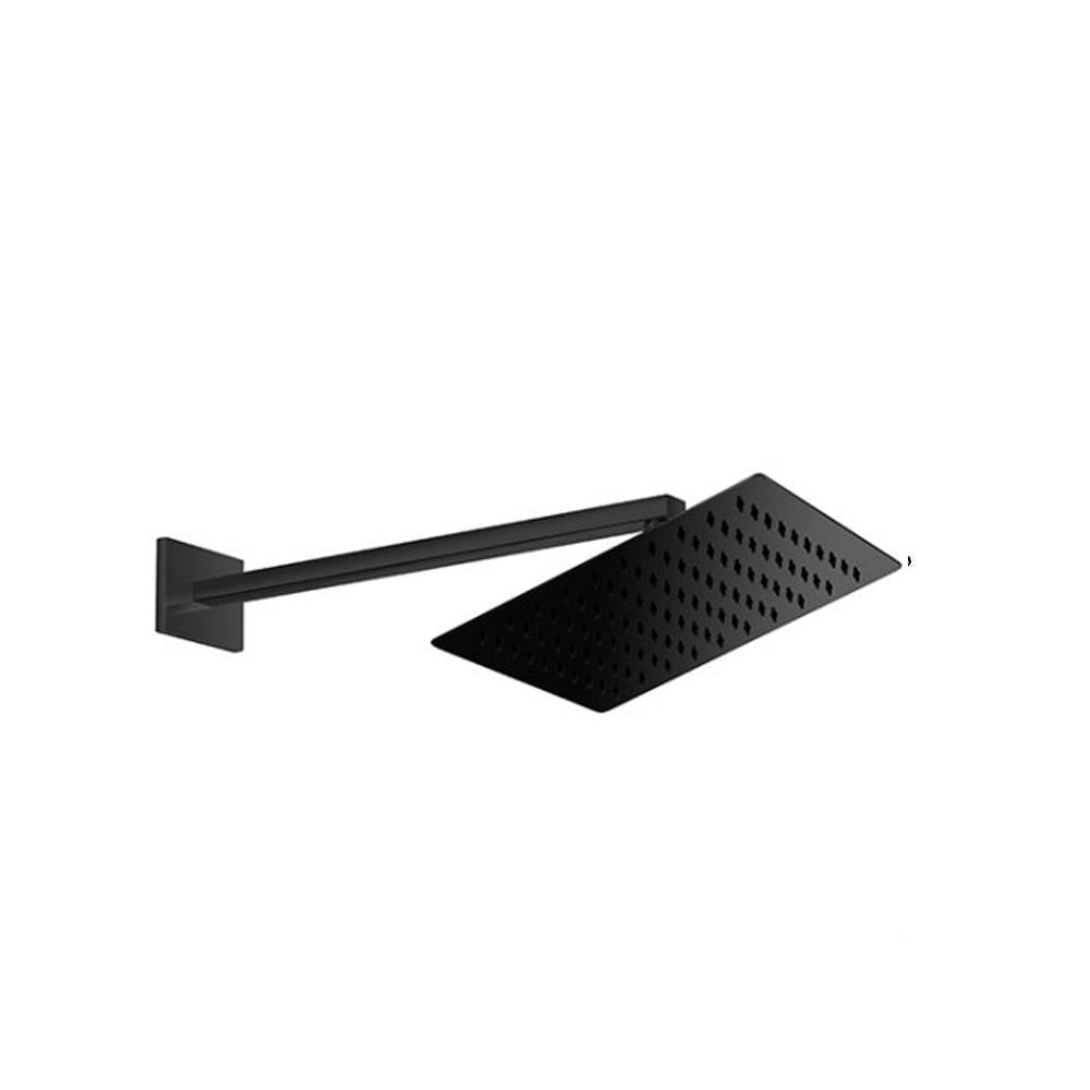 GPD Ankastre Duş Başlığı Duvardan 25x25 Cm Siyah Ads29-s resmi