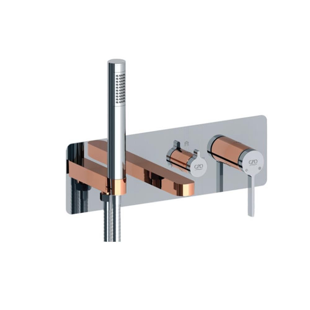 GPD Gildo Mix Kombine Ankastre Banyo Bataryası Krom-rose Gold Mka165-k-r resmi