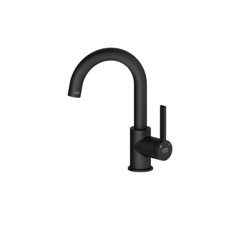 GPD Gildo Tek Gövde Lavabo Bataryası Siyah Mtl165-s resmi