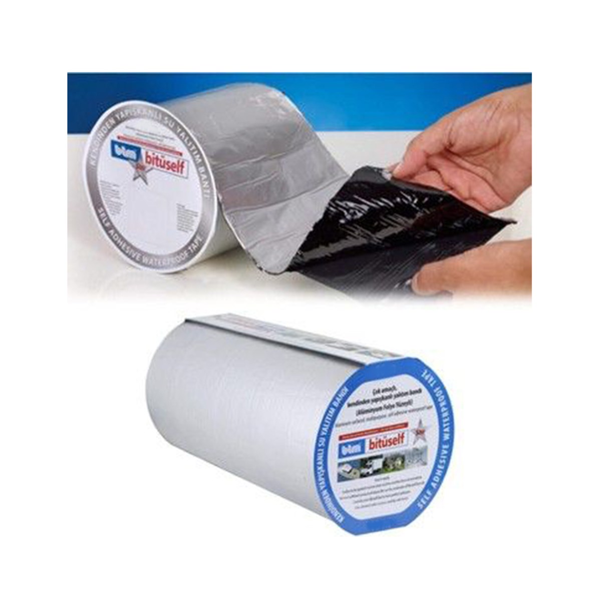 Btm Star Yapışkanlı Su Yalıtım Bandı Metalik 60 Cm X 10 M resmi