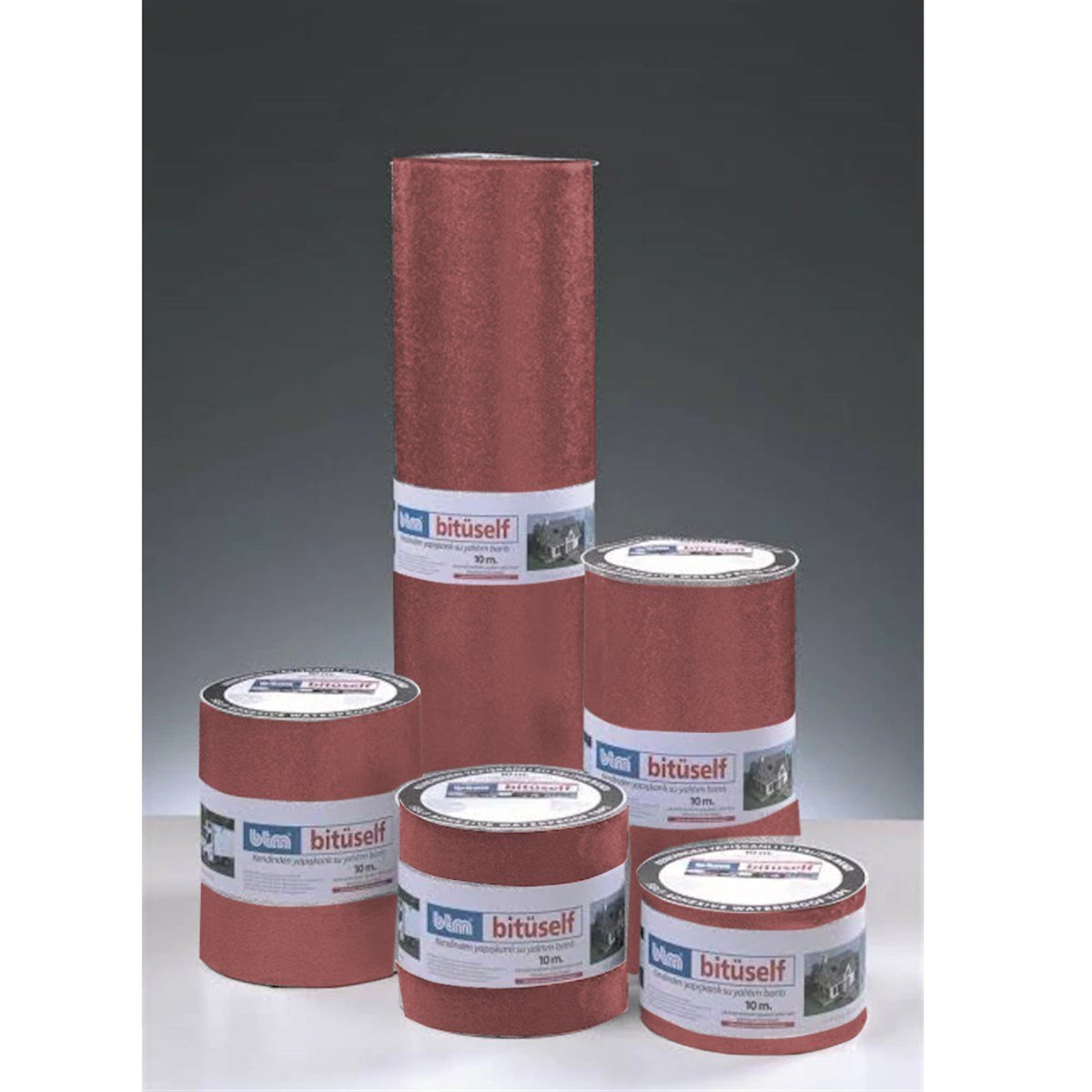 Btm Star Yapışkanlı Su Yalıtım Bandı Kırmızı 10 Cm X 10 M resmi