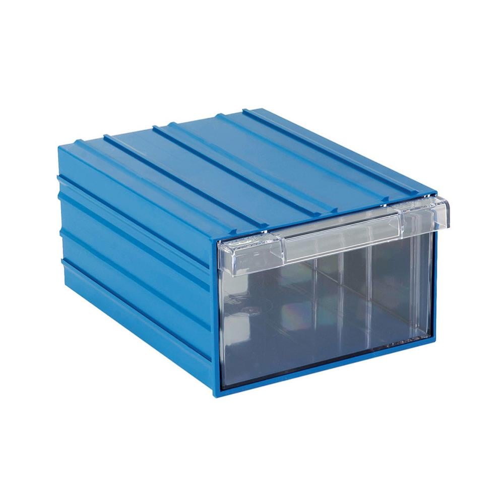 Sembol Plastik Çekmeceli Kutu 175 173x230x110mm Mavi-Şeffaf resmi