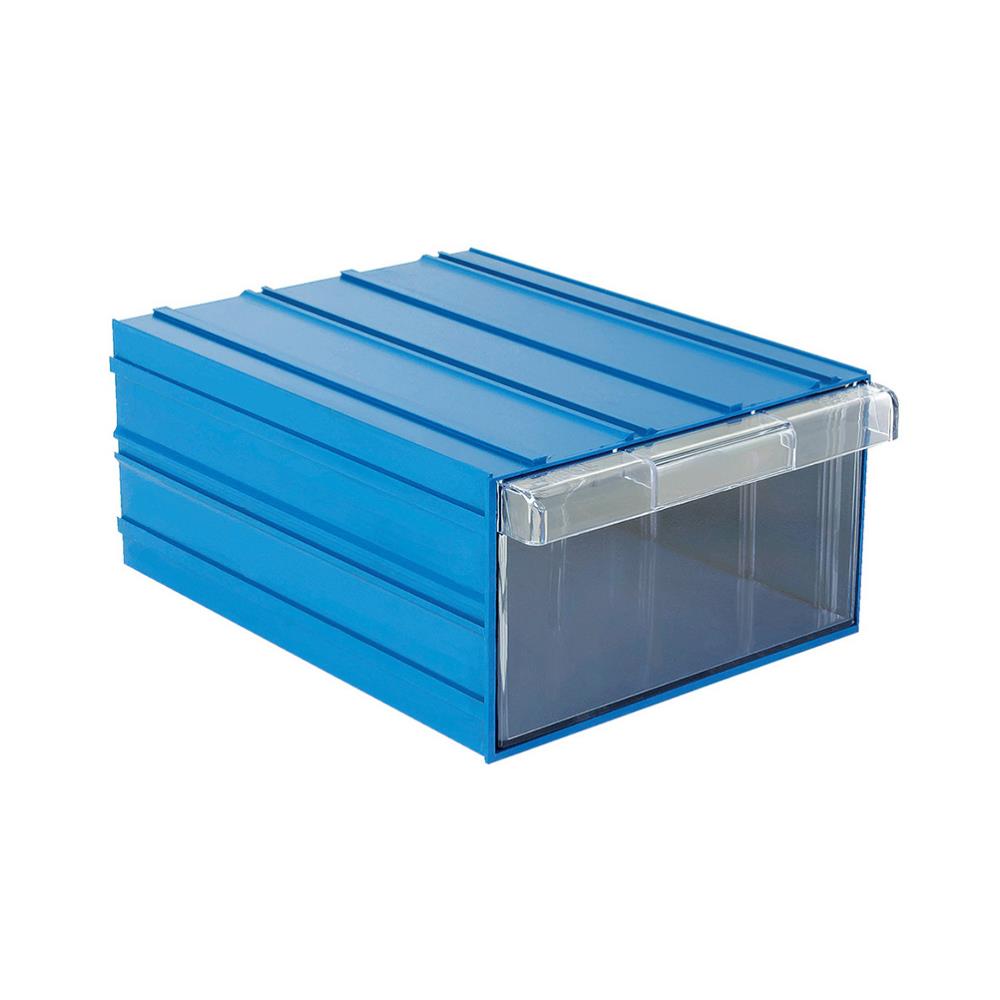 Sembol Plastik Çekmeceli Kutu 510 260x340x150mm Mavi-Şeffaf resmi