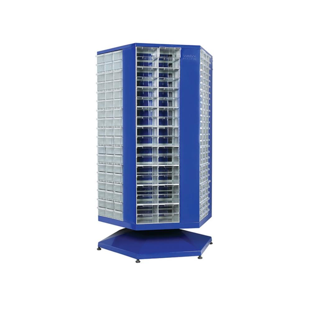 Sembol Plastik Çekmeceli Döner Metal Dolap MT 125 Altıgen 1050x1050x1760mm resmi