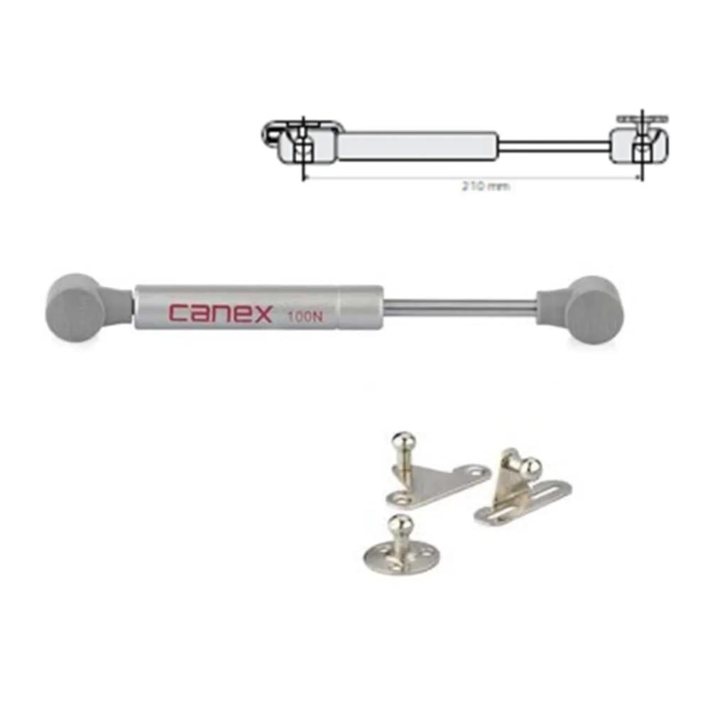Canex Gazlı Amortisör 100 N (210 mm) Kısa 11.002.100 resmi