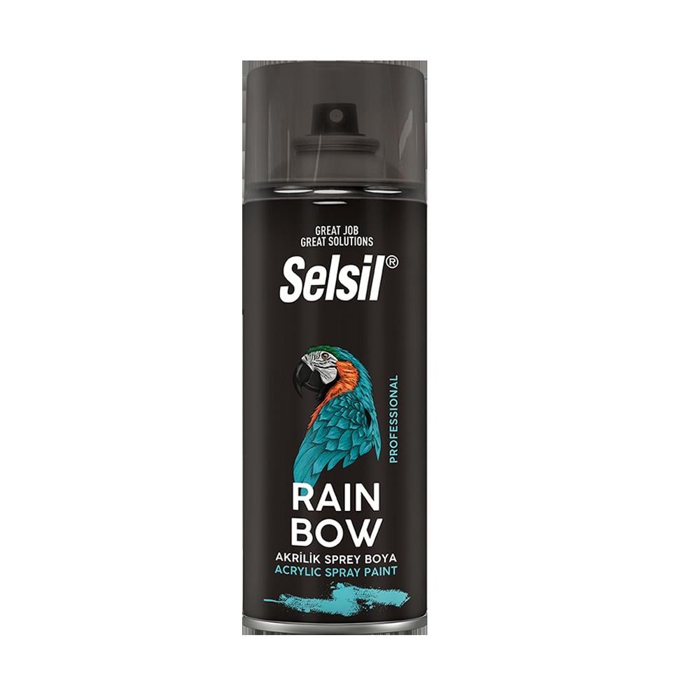 Selsil Rainbow Akrilik Sprey Boya 400 Ml Alüminyum Gri TAB427 (Ral 9007) resmi