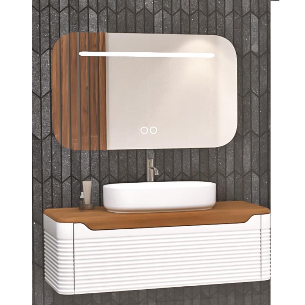 Aquanil Ardino 110 Cm Banyo Dolabı - Beyaz resmi