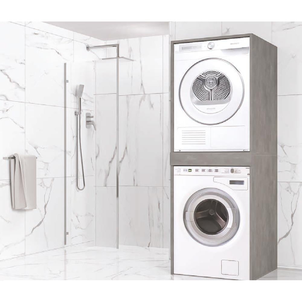 Aquanil Arya 70 Cm Çamaşır Ve Kurutma Makinesi Dolabı - Retro Gümüş resmi