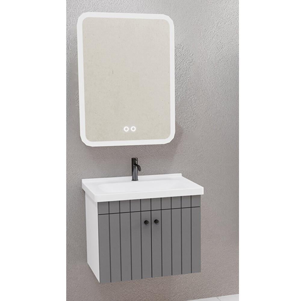Aquanil Avien 65 Cm Cmr Banyo Dolabı - Antrasit/Beyaz resmi