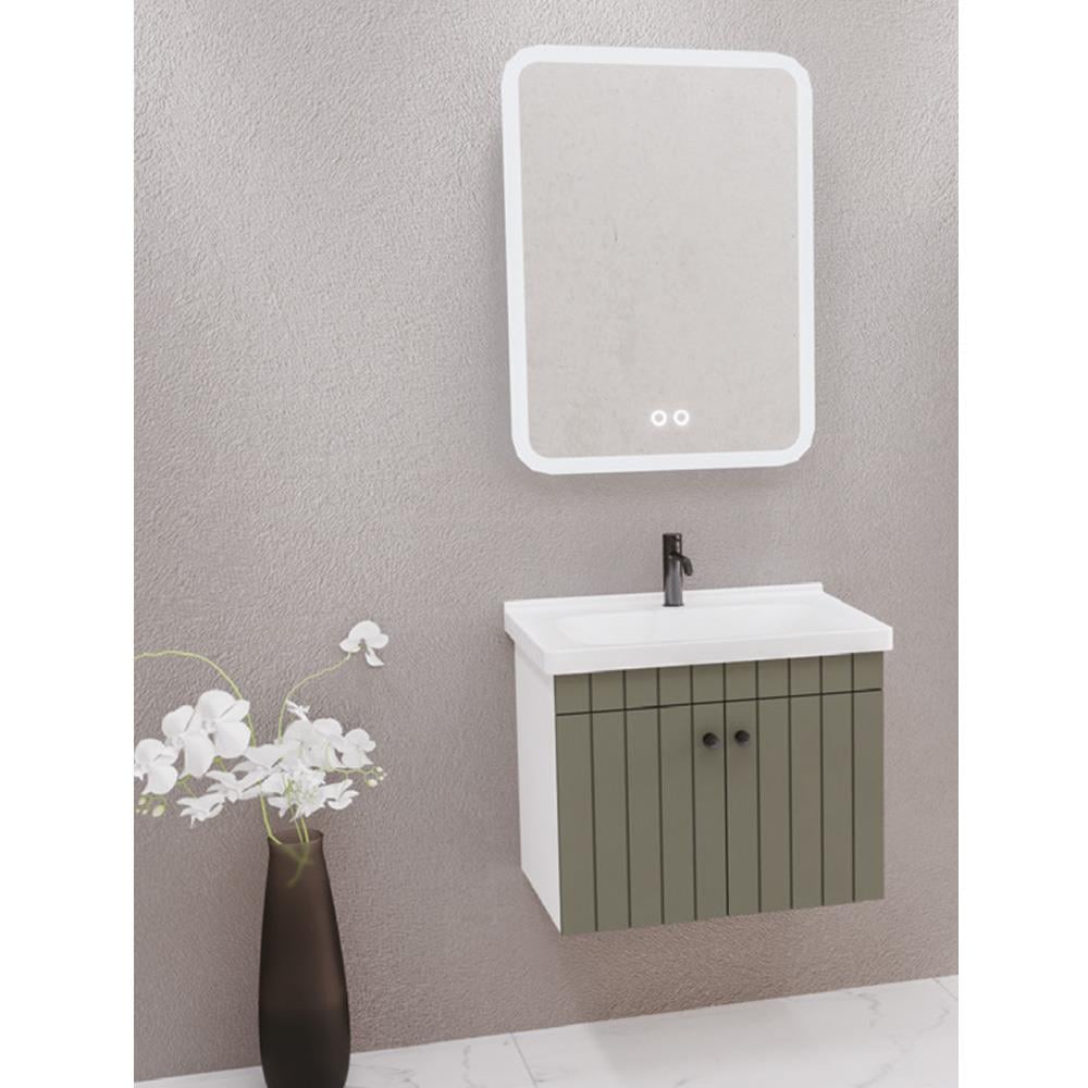 Aquanil Avien 65 Cm Cmr Banyo Dolabı - Yeşil/beyaz resmi
