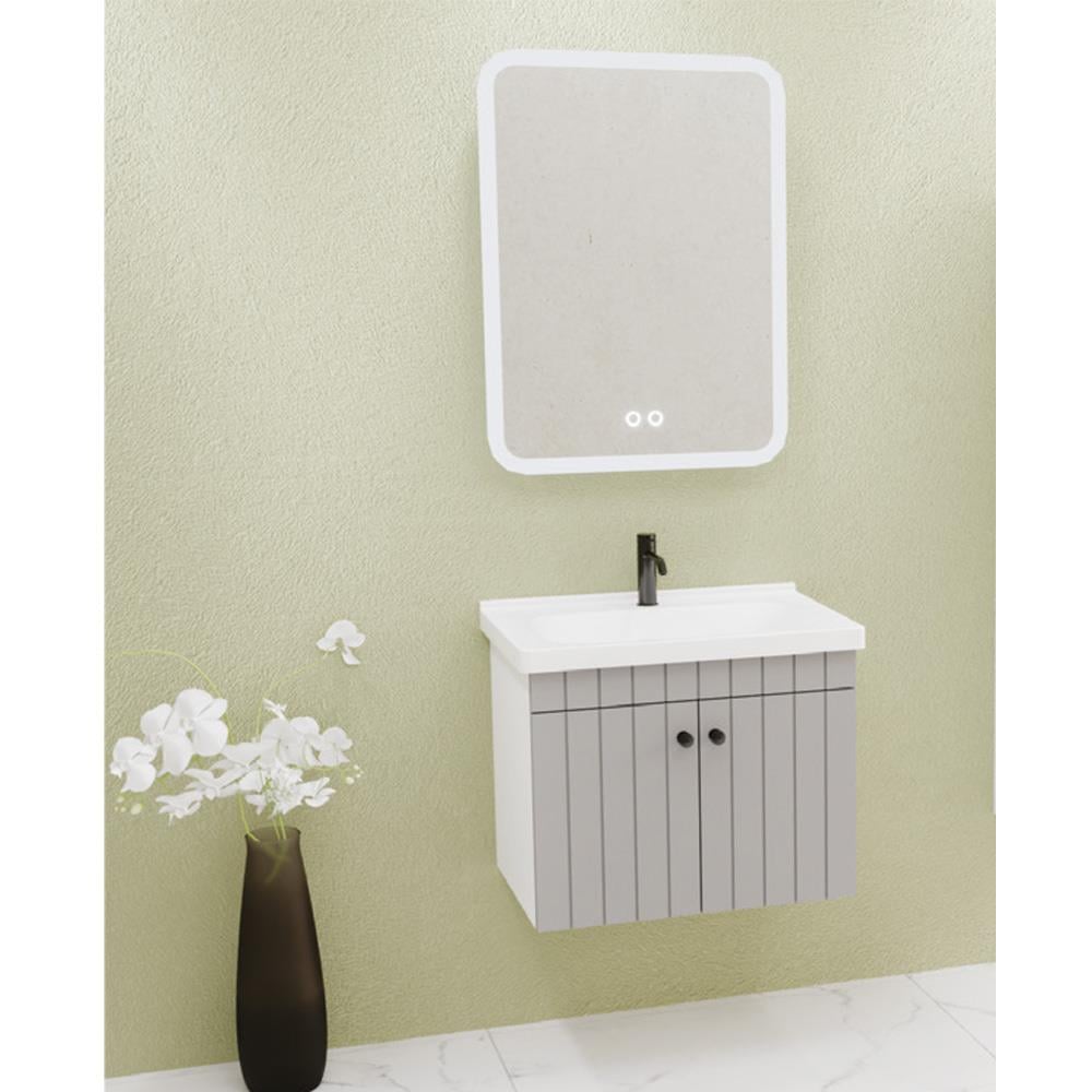 Aquanil Avien 65 Cm Cmr Banyo Dolabı - Gri/beyaz resmi