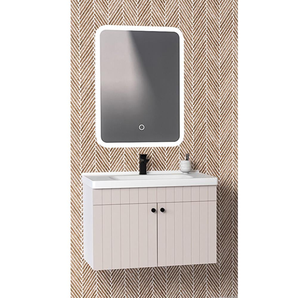 Aquanil Avien 80 Cm Cmr Banyo Dolabı - Krem/beyaz resmi