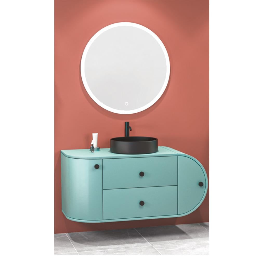 Aquanil Fantasia 115 Cm Siyah Lavabolu Banyo Dolabı - Adaçayı Yeşili resmi