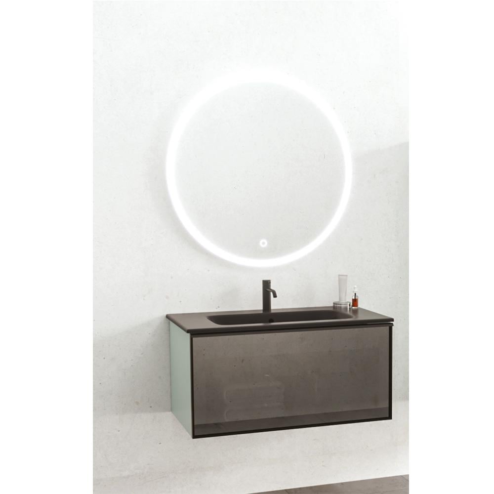 Aquanil Lilium 80 Cm Beyaz Lavabolu Banyo Dolabı - Siyah/adaçayı Yeşili resmi