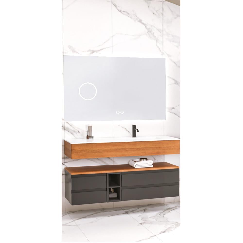 Aquanil Vision 120 Cm Banyo Dolabı - Antrasit resmi