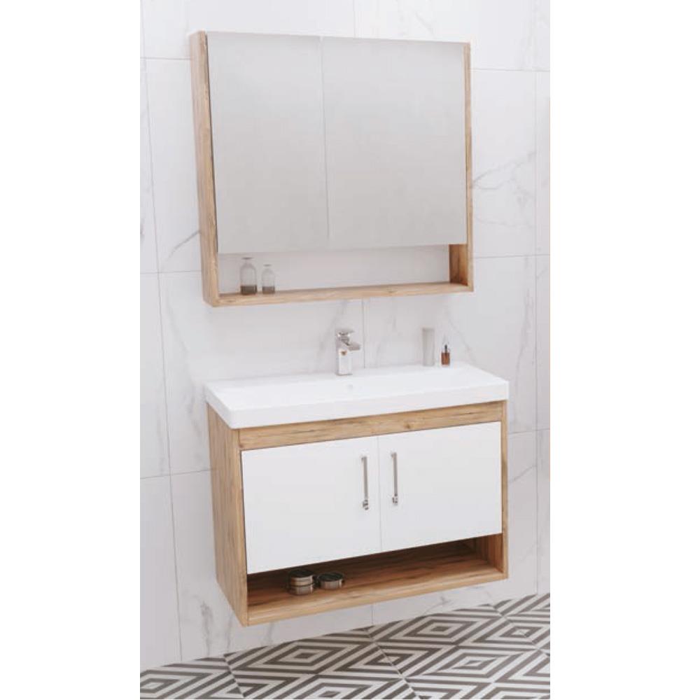 Aquanil Samba 80 Cm Banyo Dolabı - Dorado/Beyaz resmi