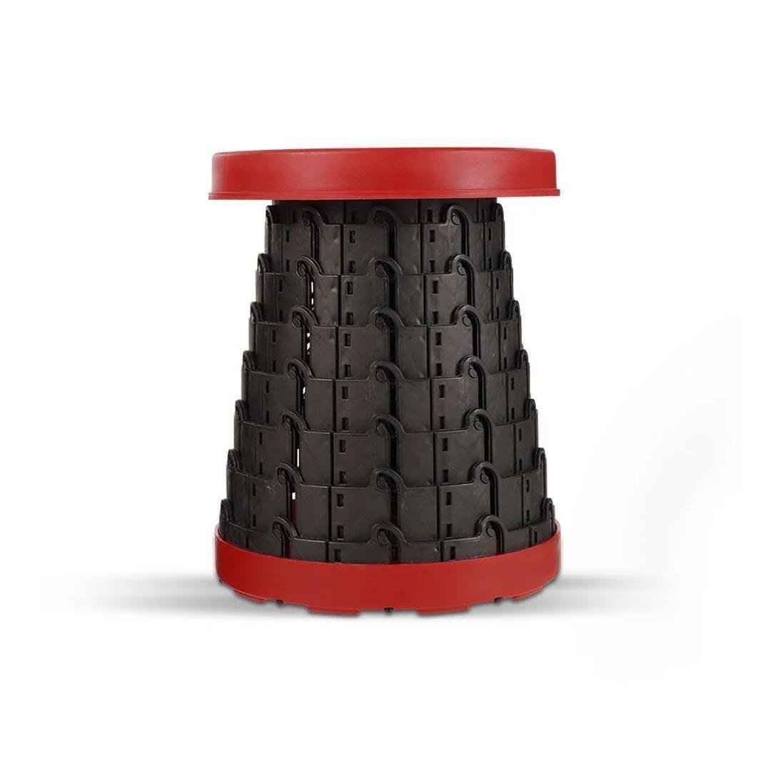 Evelüx Teleskopik Akordiyon Katlanır Tabure Kırmızı EVL20100 resmi