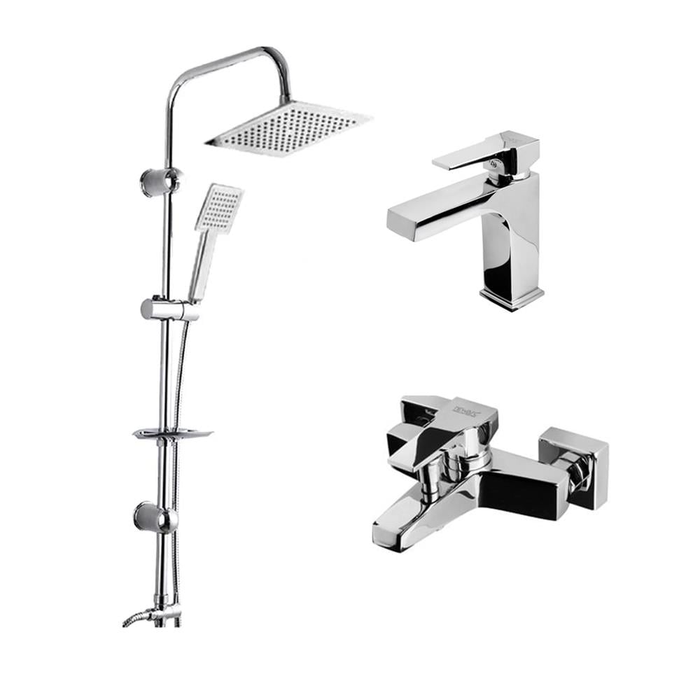 Newarc Aqua 3'lü Banyo Seti Krom resmi