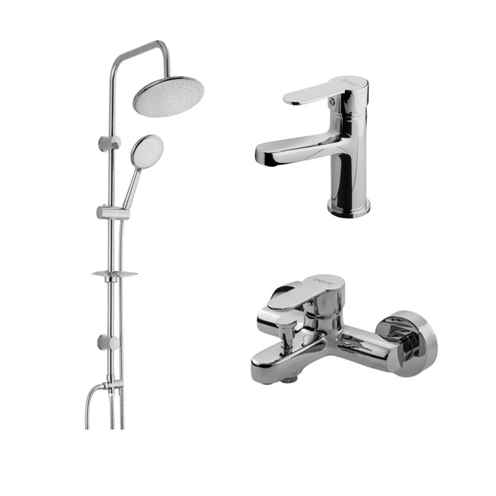 Newarc Domino 3'lü Banyo Seti Krom resmi