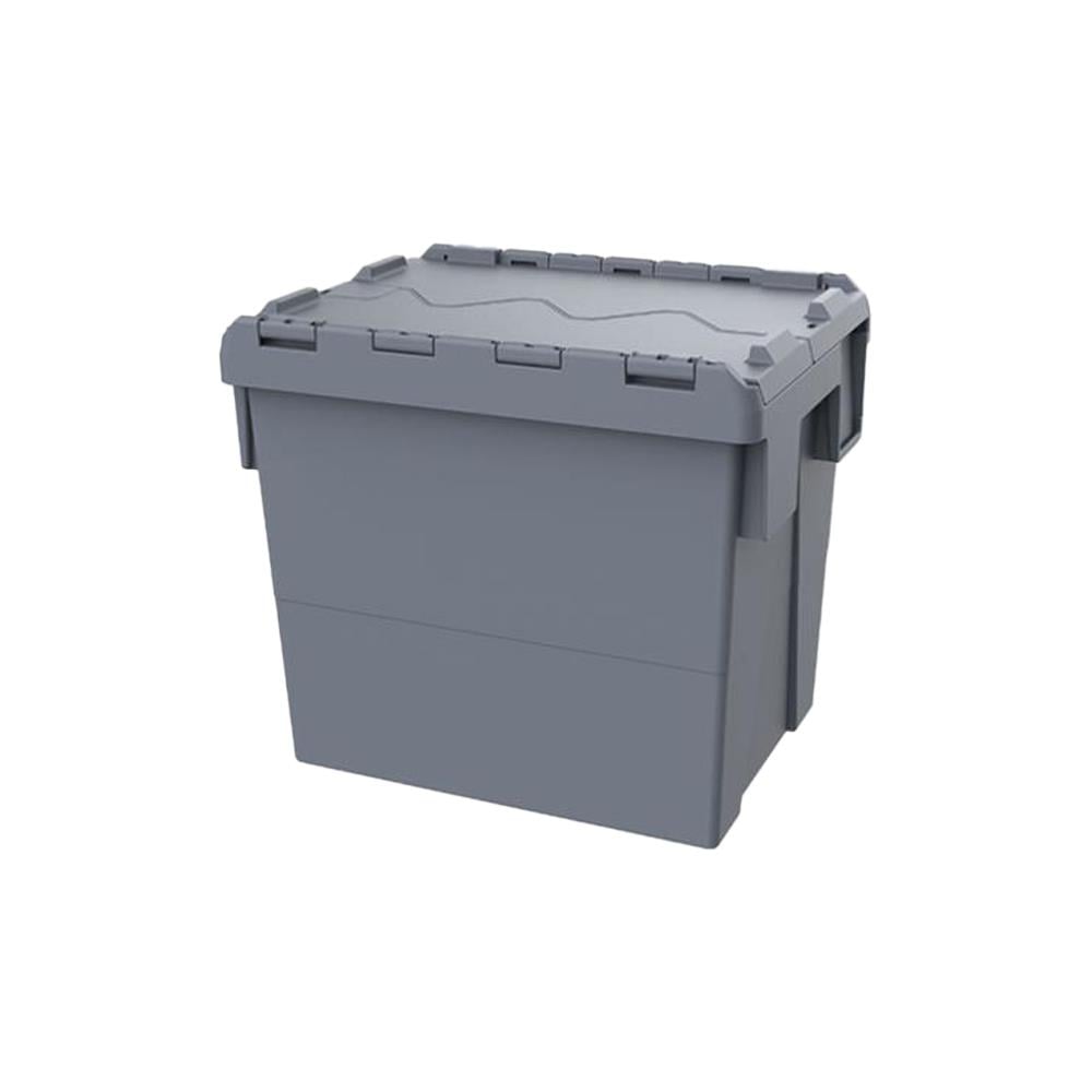 Sembol Plastik SPKM 4336 Kapaklı Konik Menteşeli Kasa Gri 300x400x370mm resmi