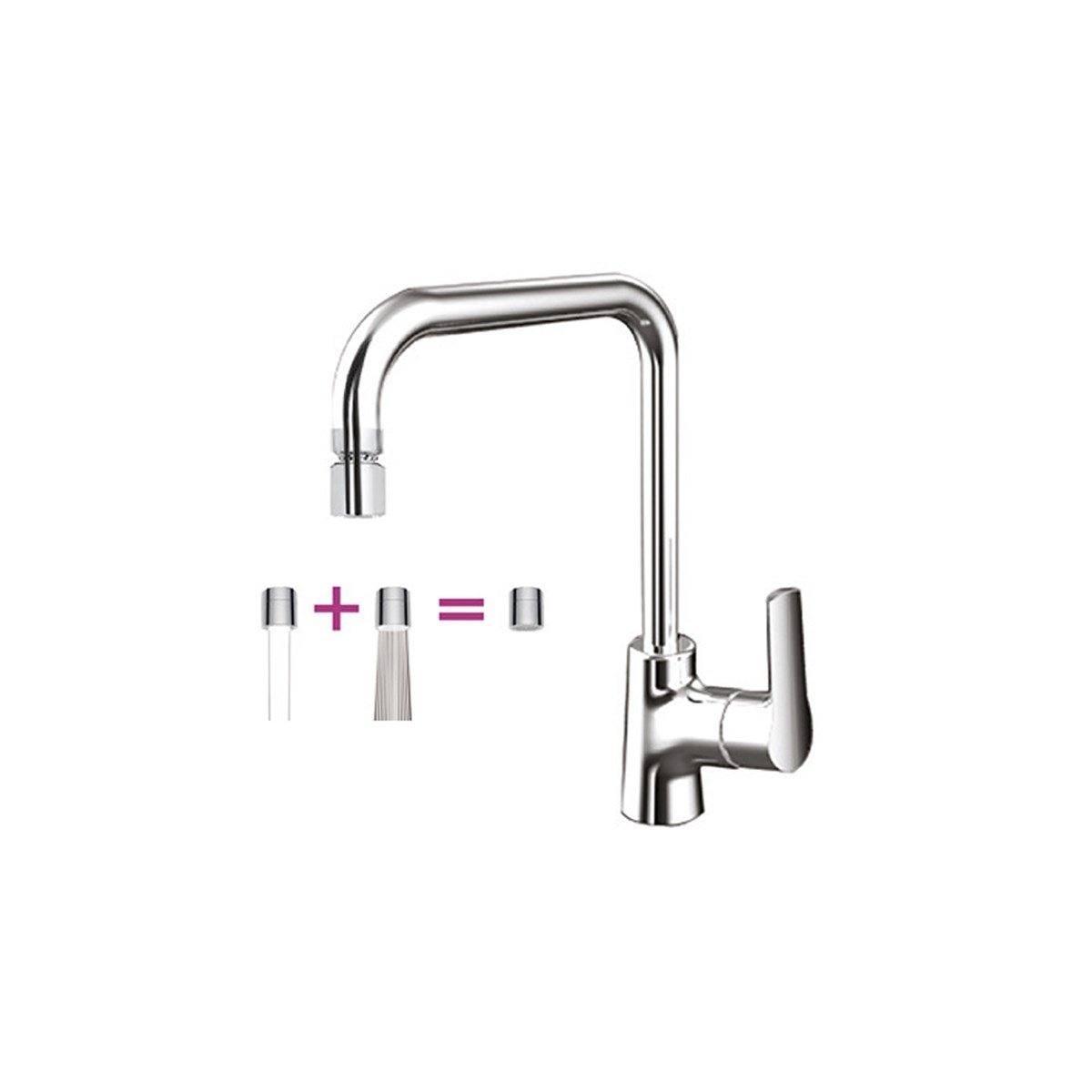 Newarc Newart Döner Perlatör Eviye Bataryası 150881D resmi