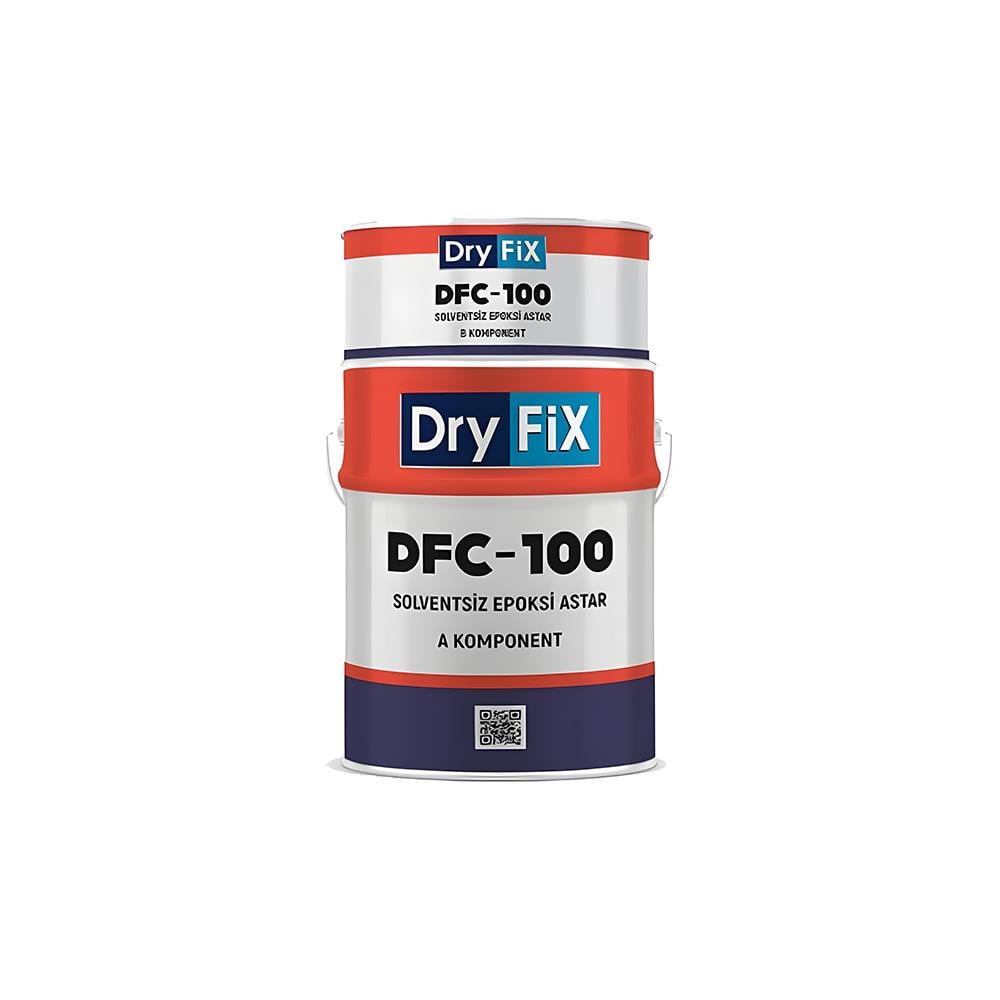 Dryfix DFC-100 Solventsiz Çok Amaçlı Epoksi Astar Şeffaf 18 kg resmi
