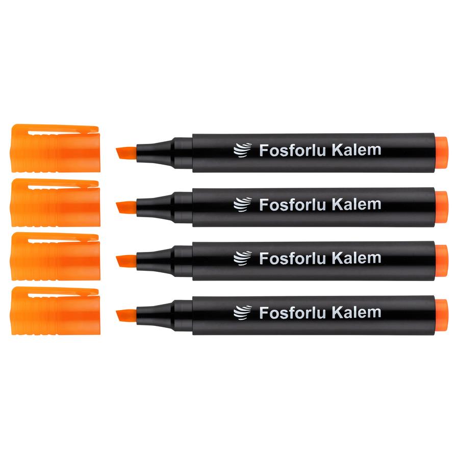 Lotte Fosforlu Kalem 4'Lü Turuncu resmi