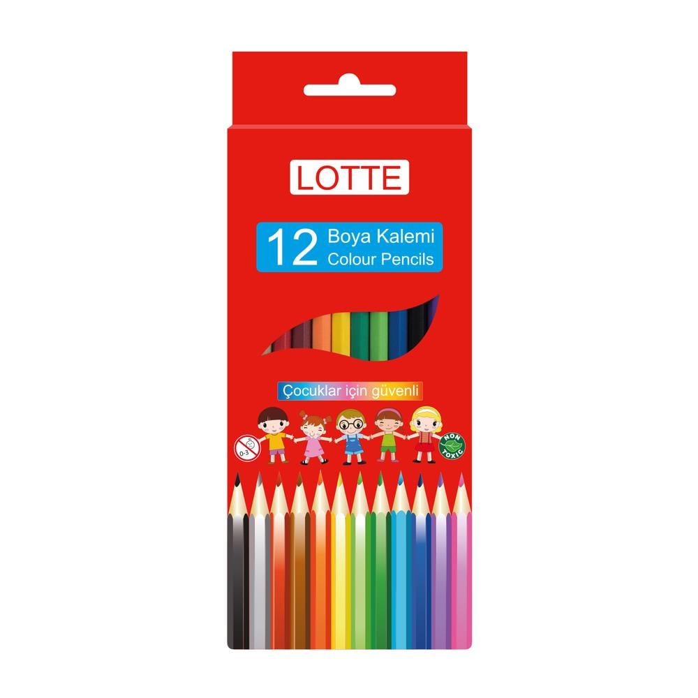 Lotte Kuru Boya Kalemi 12 Renk resmi