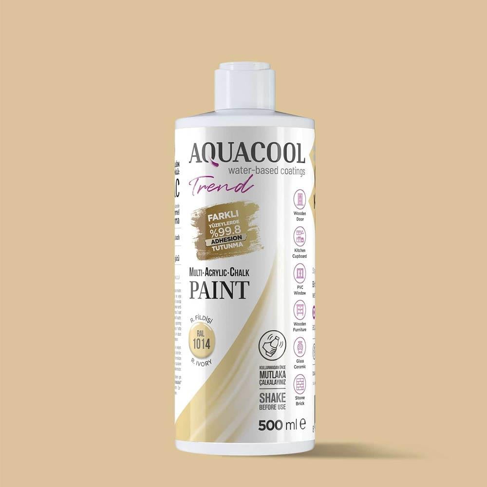 Aquacool Trend Mac Su Bazlı Akrilik Boya 500 Ml R. Fildişi (Ral 1014) resmi