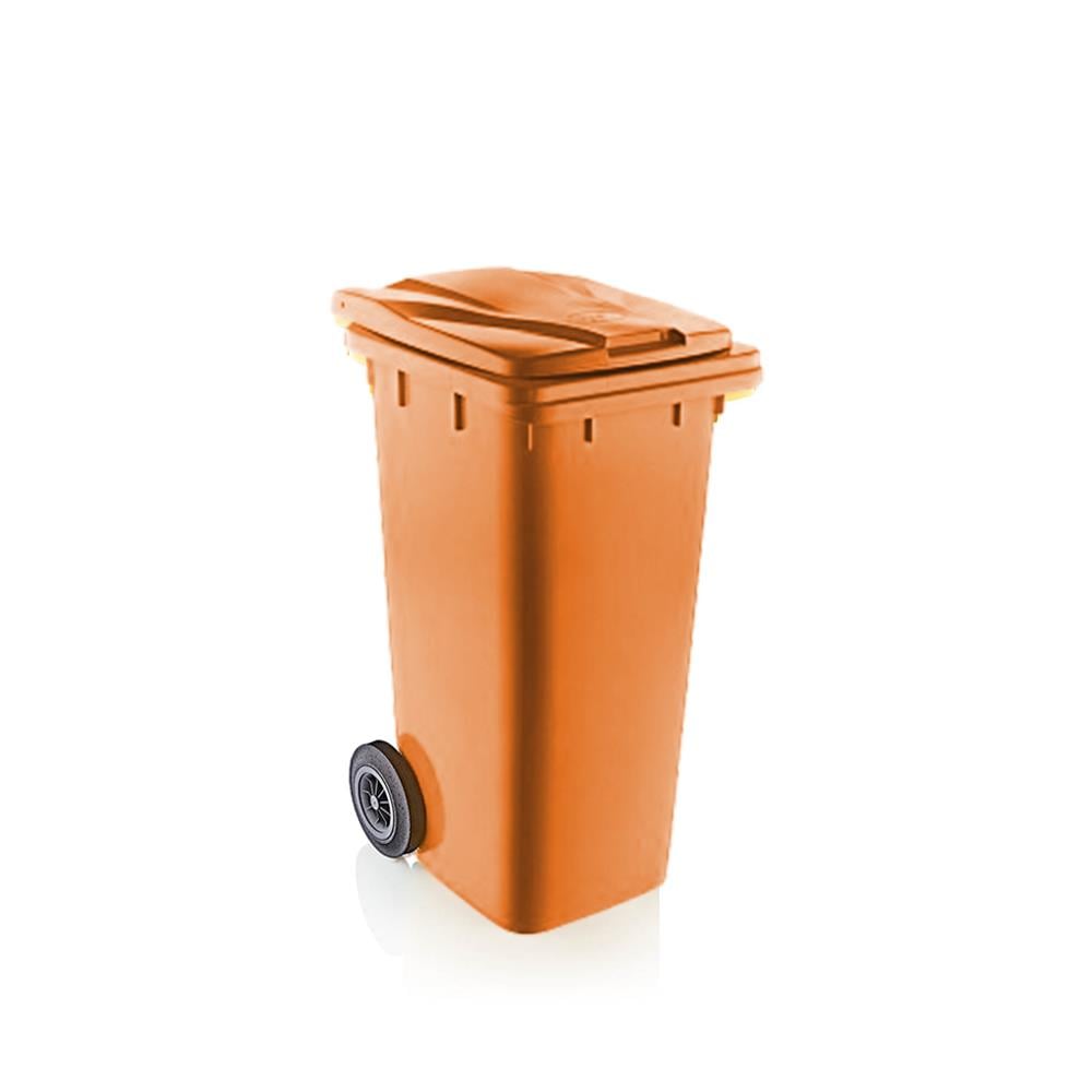 Şenyayla 120 Lt Tekerlekli Çöp Konteyneri Turuncu 6505 resmi