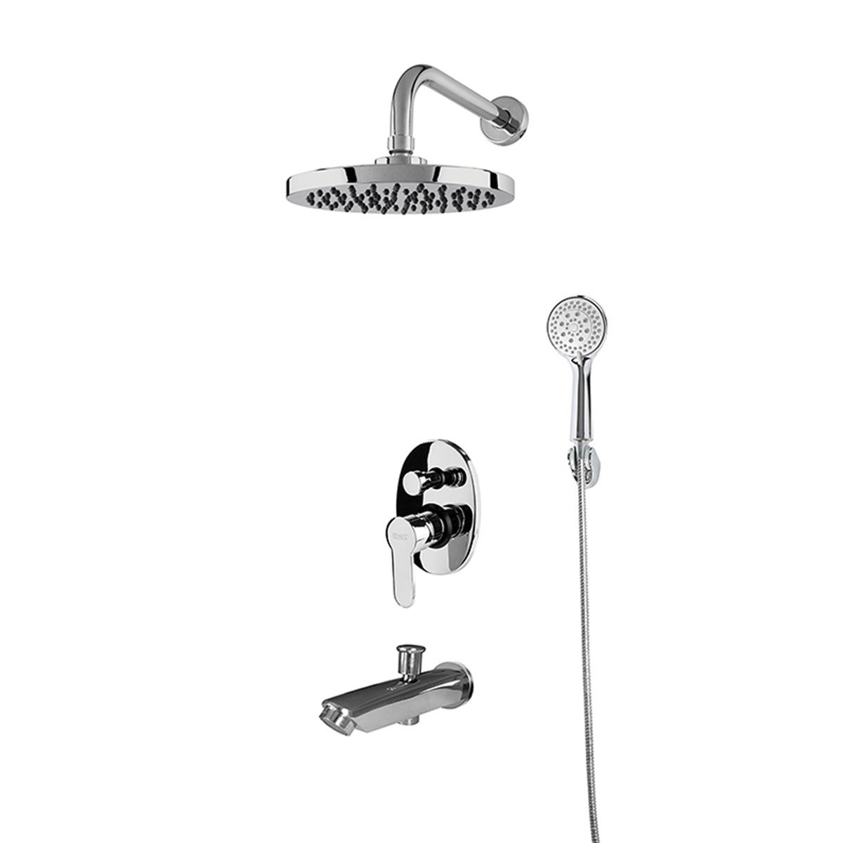 Newarc Domino Ankastre Banyo Bataryası Seti Valfli Gagalı 971131S resmi